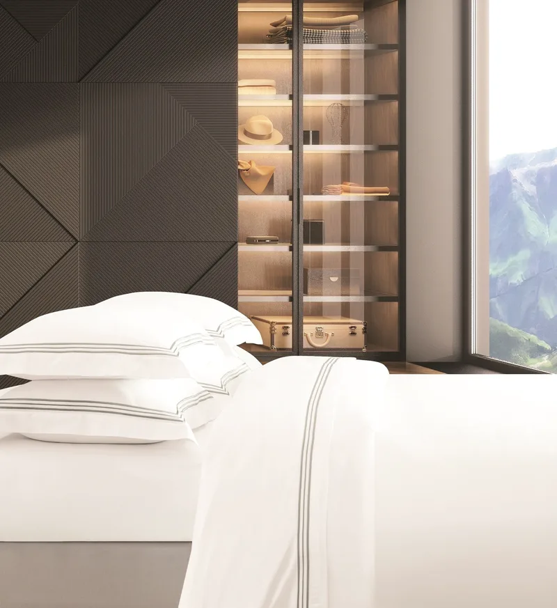 Σετ Σεντόνια Υπέρδιπλα 4 Τεμαχίων Makis Tselios Aspen3 Μπεζ 240x270