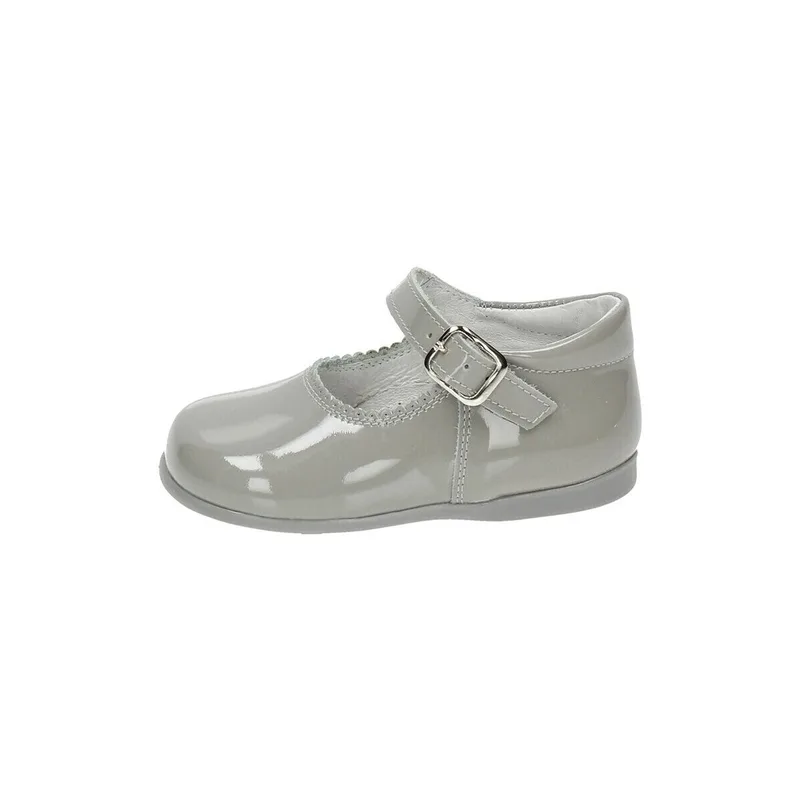 Bambineli 457 Merceditas charol con hebilla Gris