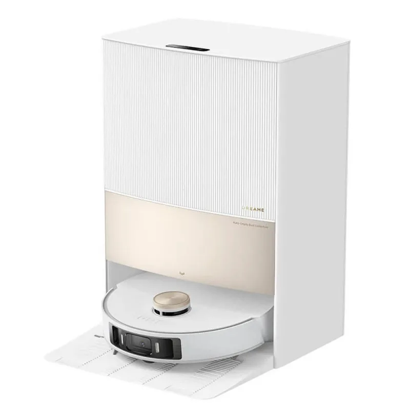 Ρομποτική ηλεκτρική σκούπα Dreame L20 Ultra Complete, 5300 Pa, 5200 mAh, 75W, Έως 300m2, 3D χαρτογράφηση, αισθητήρας LDS, σταθμός φόρτισης, αυτονομία έως 210 λεπτά, Λευκό