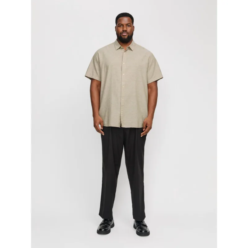 Jack & Jones "Breeze Shirt",λινό κοντομάνικο πουκάμισο - Crockery