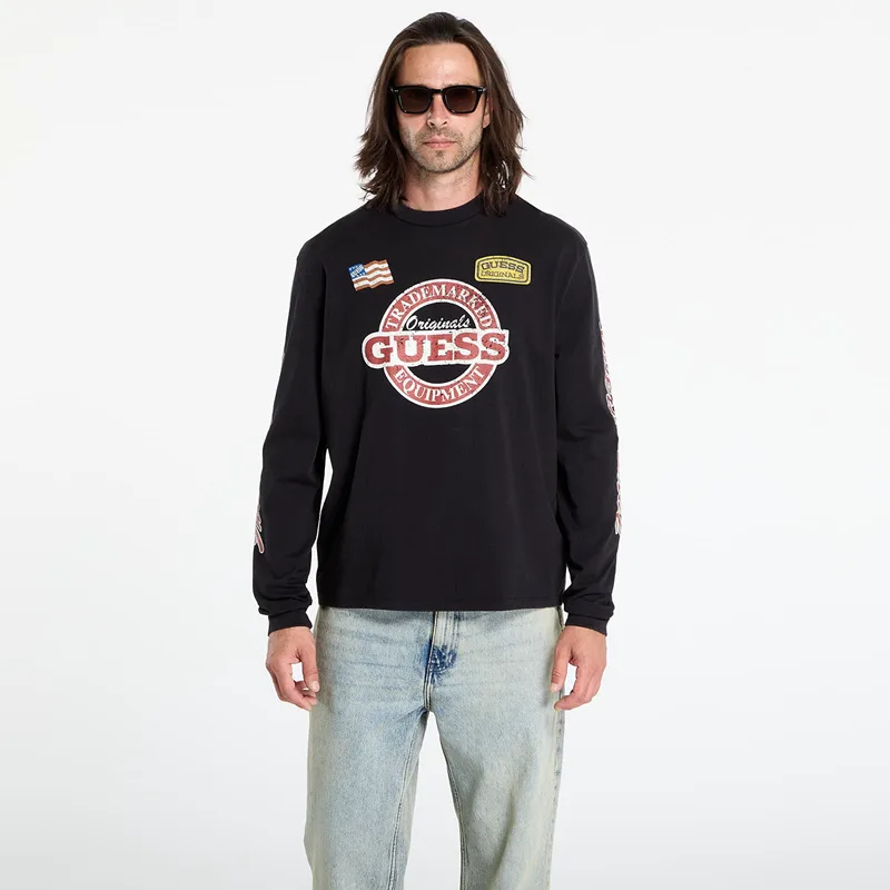 T-shirt Guess Originals Cn Ls Int Race Tee Black XL
