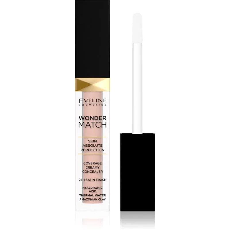 Eveline Cosmetics Wonder Match κρεμμώδης καλυπτικός διορθωτής 24 ώρες απόχρωση 20 Peach 7 ml