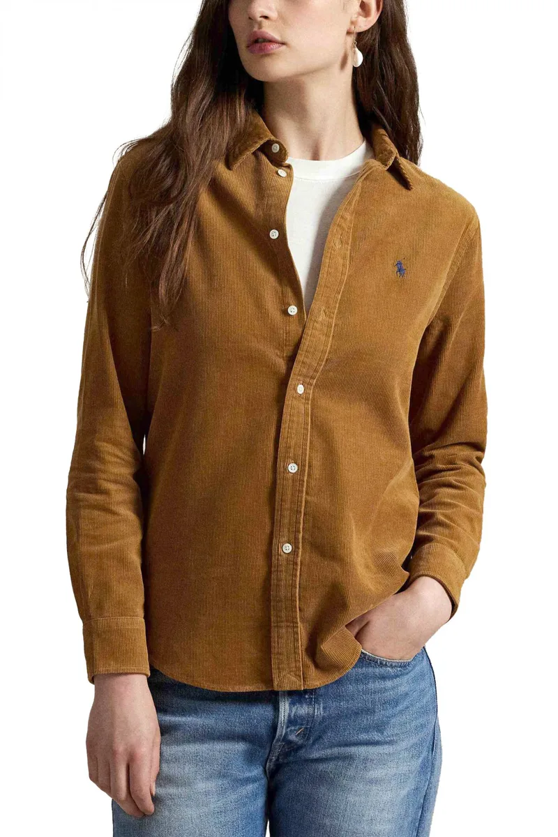 RALPH LAUREN ΠΟΥΚΑΜΙΣΟ ΚΟΤΛΕ CLASSICS BUTTON FRONT LOGO ΚΑΜΗΛΟ