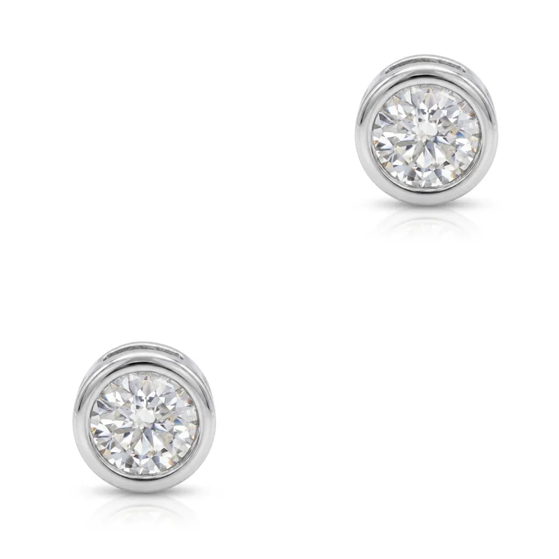 Σκουλαρίκια με Moissanite Diamonds από Ασήμι SK4065