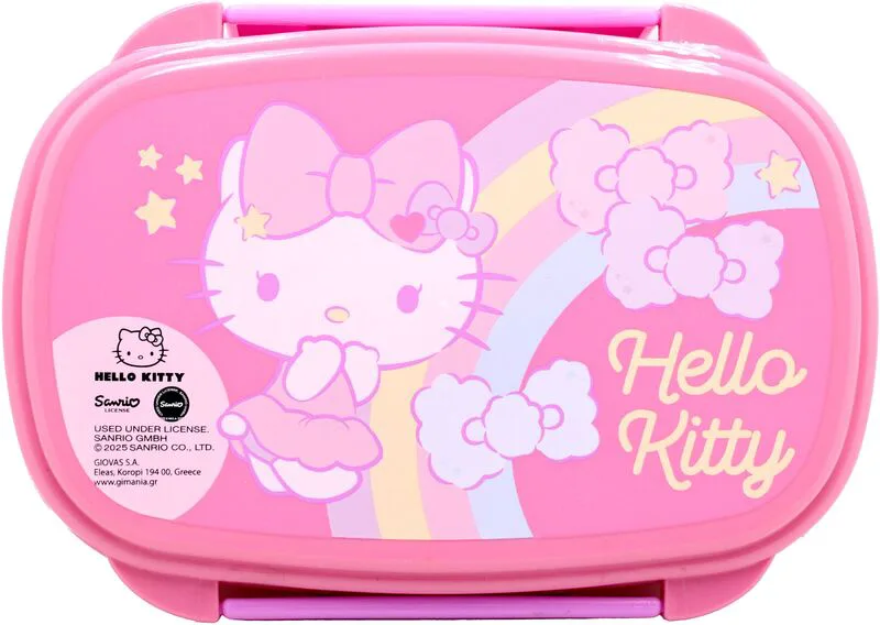 GIM Δοχείο Φαγητού Με Κουτάλι/Πιρούνι Hello Kitty (557-96276)