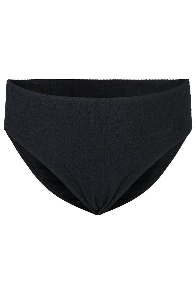 Κρεπ ψηλόμεσο bikini-slip σε μαύρο χρώμα