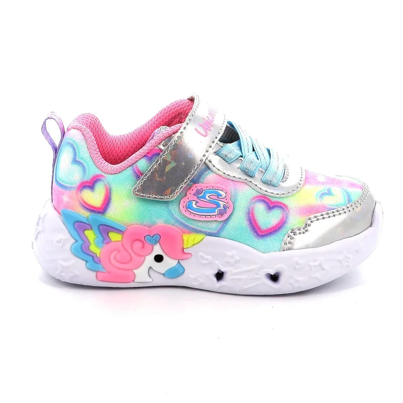 Παιδικό Αθλητικό Παπούτσι για Κορίτσι Skechers Lil Heart Sparkles με Φωτάκια Χρώματος Πολύχρωμο 303064N-SMLT