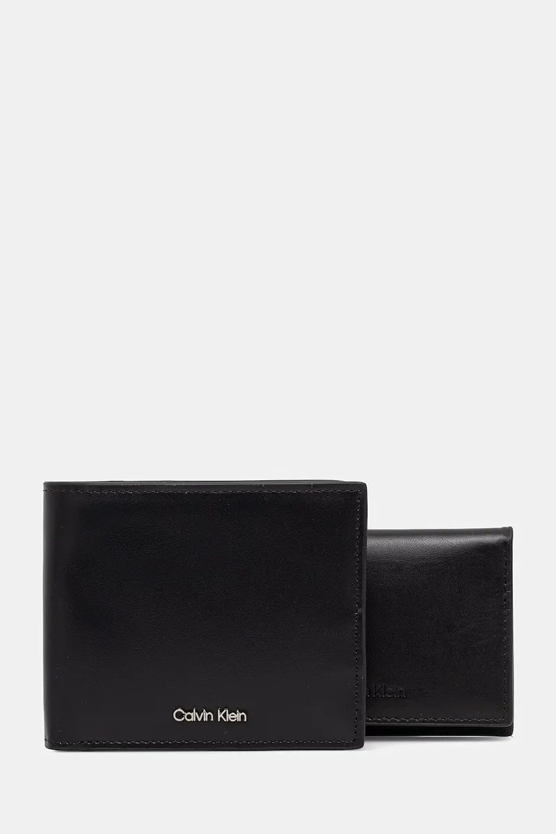 Calvin Klein σετ πορτοφόλι και θήκη για κάρτες ανδρικό δερμάτινο
