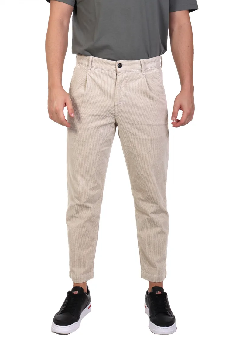 BOSS CASUAL ΠΑΝΤΕΛΟΝΙ ΚΟΤΛΕ RELAXED FIT CHINO-SHYNE ΕΚΡΟΥ