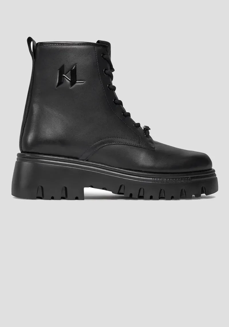 Karl Lagerfeld Boots της σειράς Lace Monogram - KL15350 000 Black