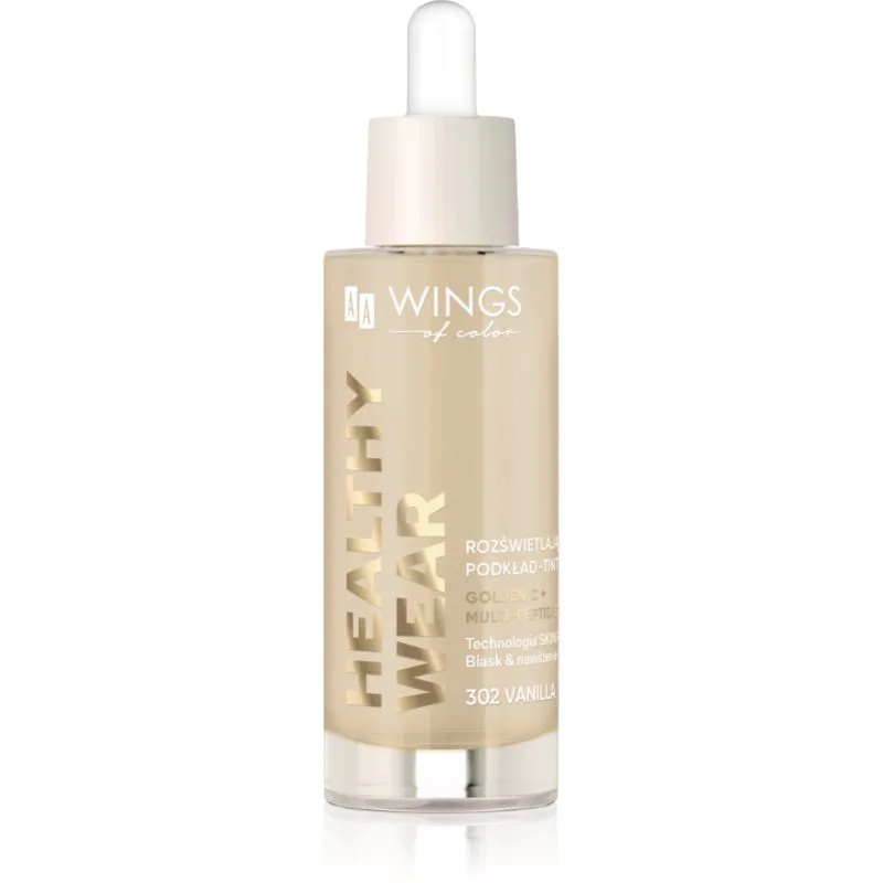 AA Wings of Color Healthy Wear Radiant Foundation λαμπρυντικό ενυδατικό μεικ απ απόχρωση 302 Vanilla 30 ml