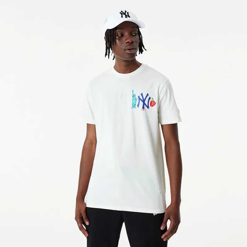 NEW ERA NEW YORK YANKEES MLB CITY GRAPHIC T-SHIRT ΑΣΠΡΟ