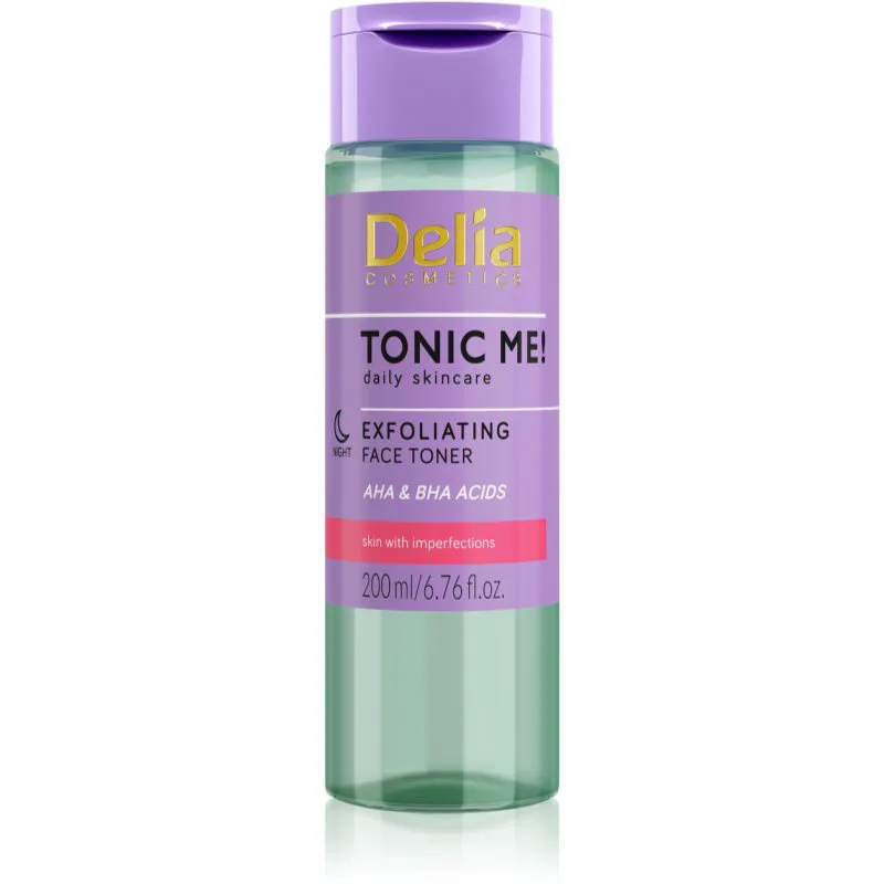 Delia Cosmetics Tonic Me! απαλό απολεπιστικό τονωτικό νύχτας 200 ml