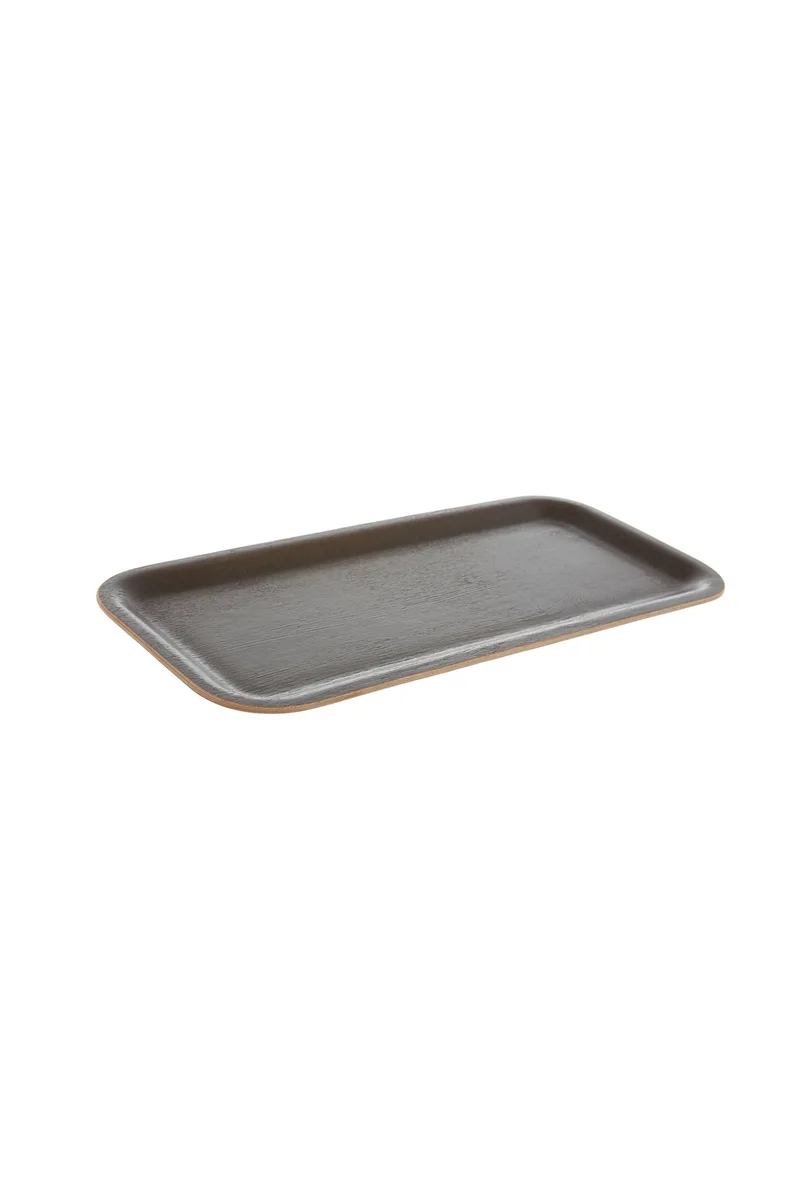 Coincasa διακοσμητικός ξύλινος δίσκος 11 x 23 cm - 007446539 Καφέ