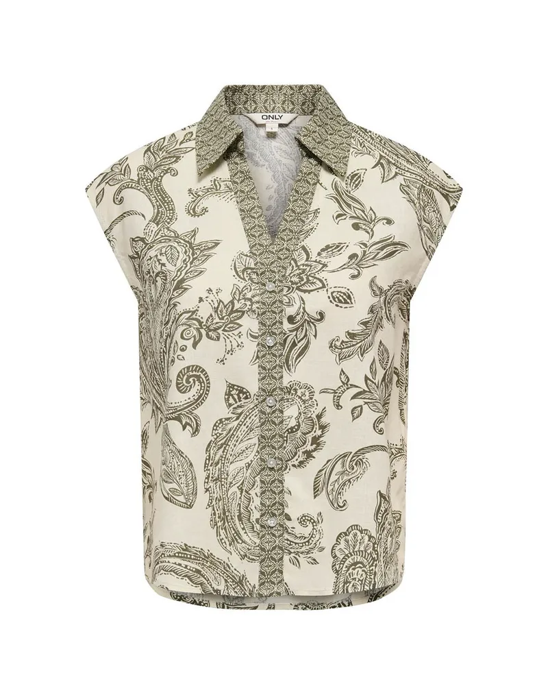ONLY ONLMISA LEYA S/L PAISLEY SHIRT WVN 15373649-Ivy GreenPAISLEYBORDER Mixed