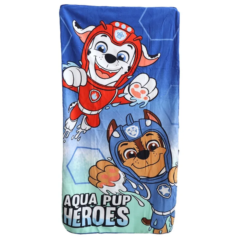 Paw Patrol Aqua Μπλε πετσέτα θαλάσσης 60x120 cm (Fast Dry) Μπλε