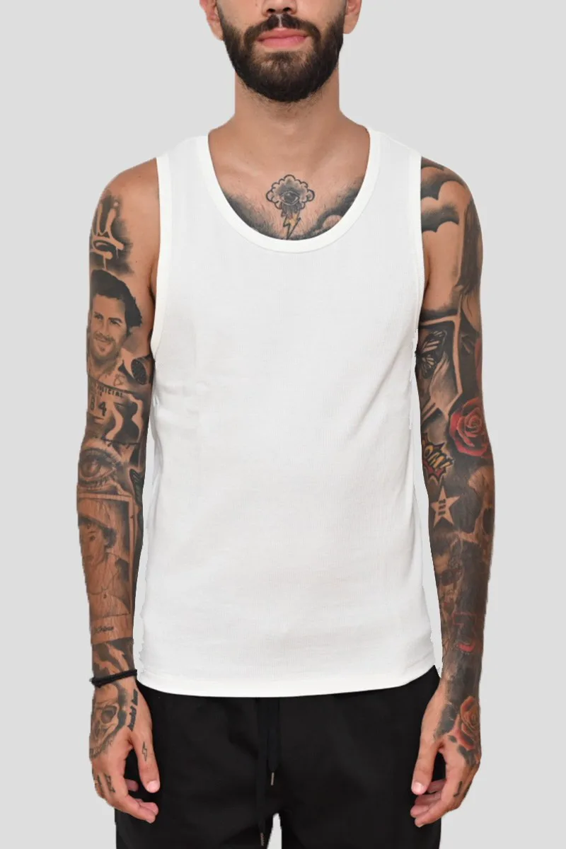 MONK Ανδρικό Sleeveless Tank-Top In White