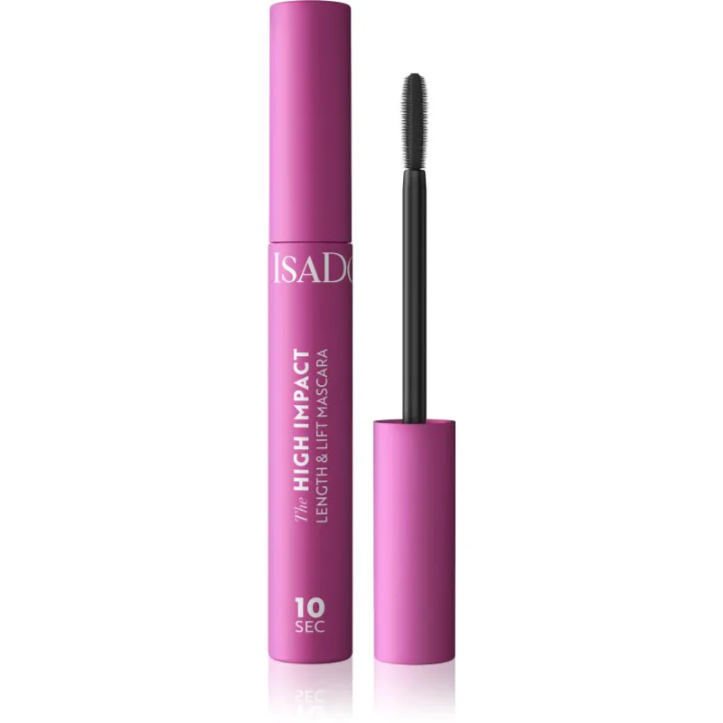 IsaDora The 10 Sec High Impact Lenght & Lift μάσκαρα για επιμήκυνση και διαχωρισμό των βλεφαρίδων απόχρωση 02 Intense Black 9 ml