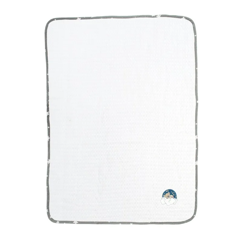 Κουβέρτα Πικέ Αγκαλιάς (80x110) Dimcol Bear 176 White-Grey