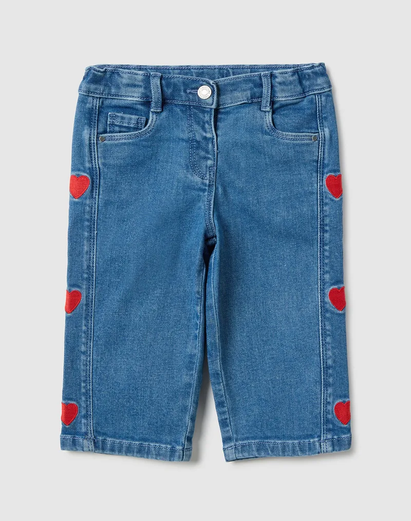 OVS DENIM WIDE LEG W/BAND 2514641-MEDIUM BLUE DenimBlue