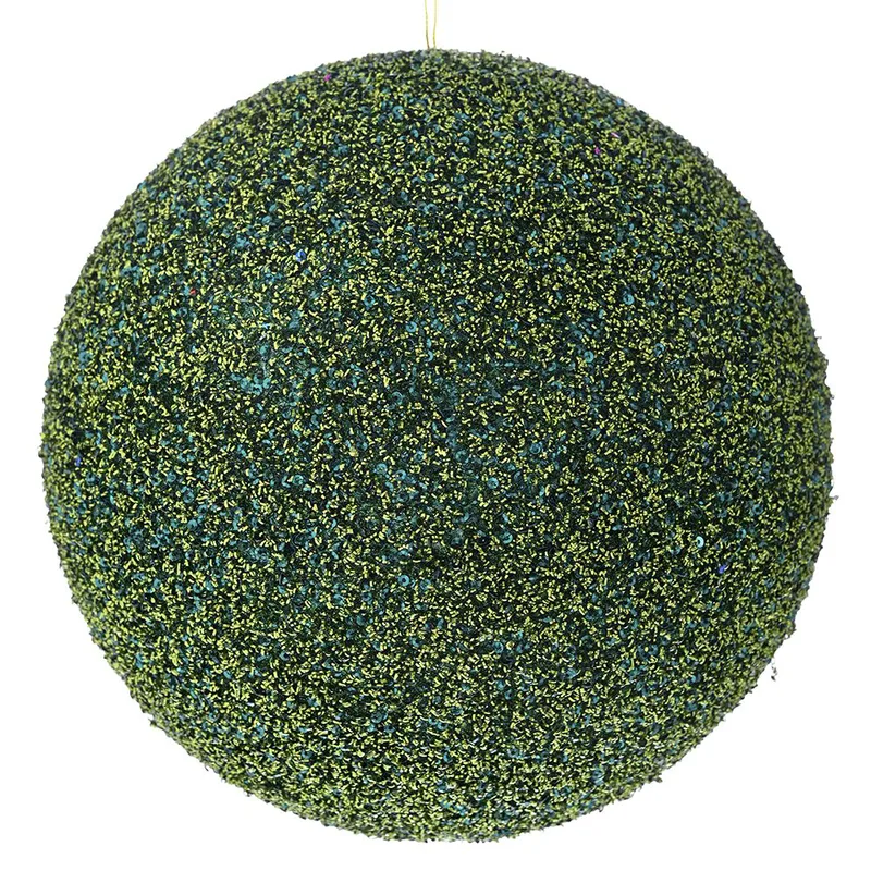 Χριστουγεννιάτικη Μπάλα Polyfoam Glitter Σμαραγδί 25εκ. iliadis 83559 (Σετ 2 Τεμάχια) (Υλικό: Polyfoam, Χρώμα: Σμαραγδί) - Iliadis - il_83559