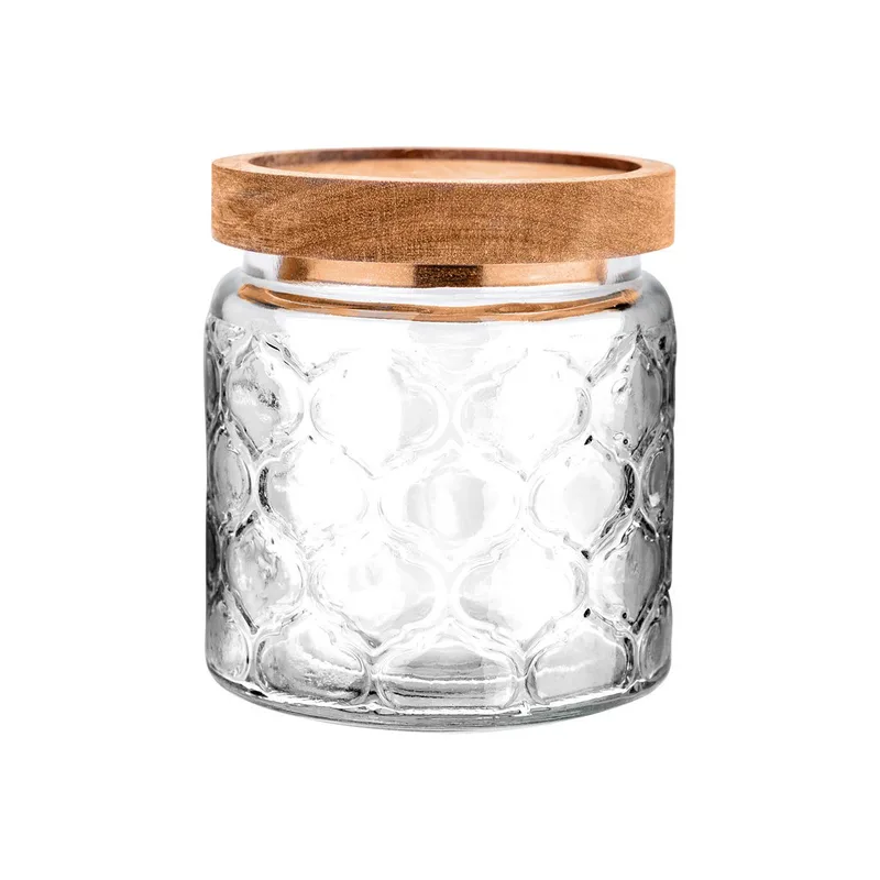 Estia Δοχείο Αποθήκευσης Allure Γυάλινο 500Ml 11X10Cm Ανάγλυφο