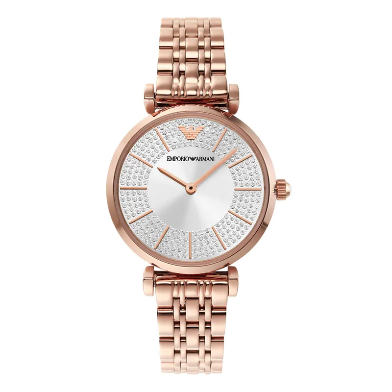 EMPORIO ARMANI Gianni T-Bar Rose Χρυσό Stainless Steel Bracelet AR11446