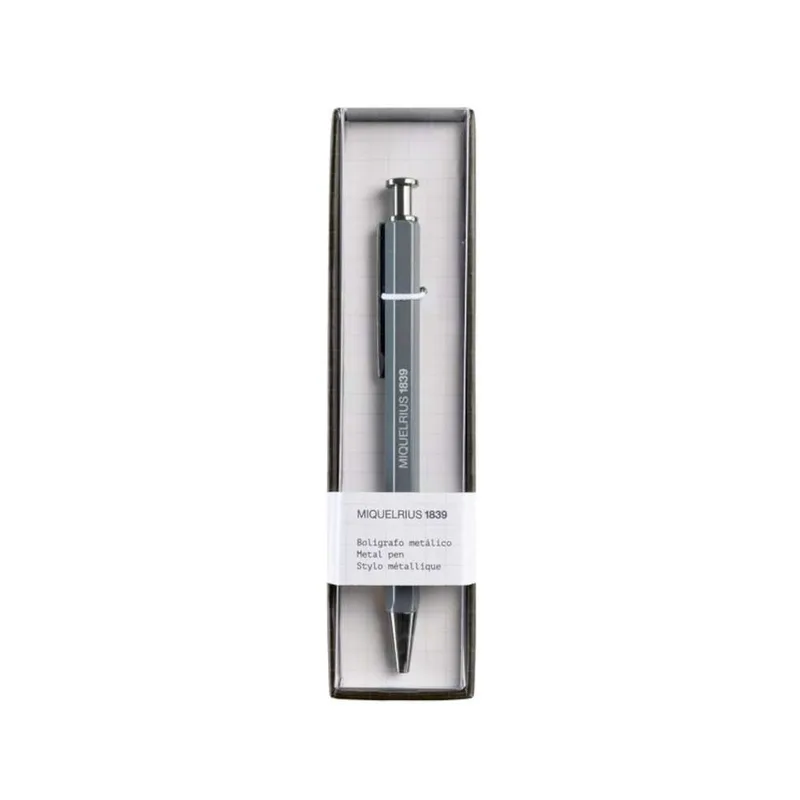 Miquelrius Back 2 Basics Στυλό Γκρι Με Κλιπ Μπλε Μελάνι 0.5mm