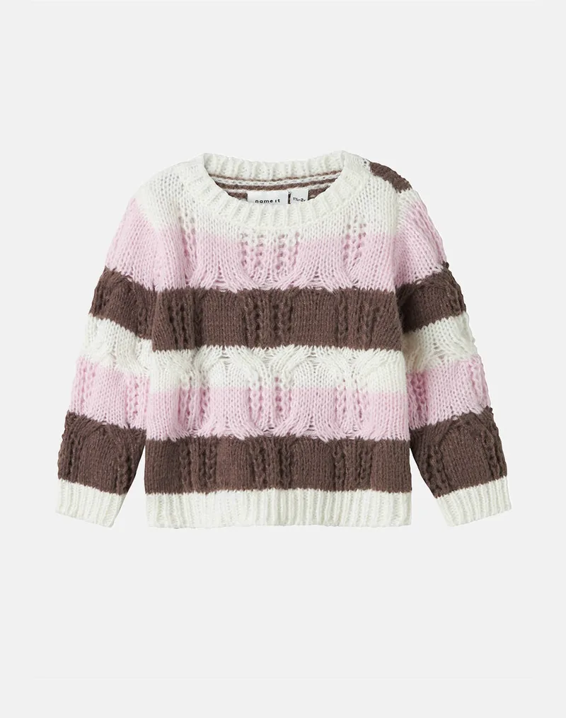 NAME IT NMFNIBO LS KNIT 13246515-Peppercorn Mixed