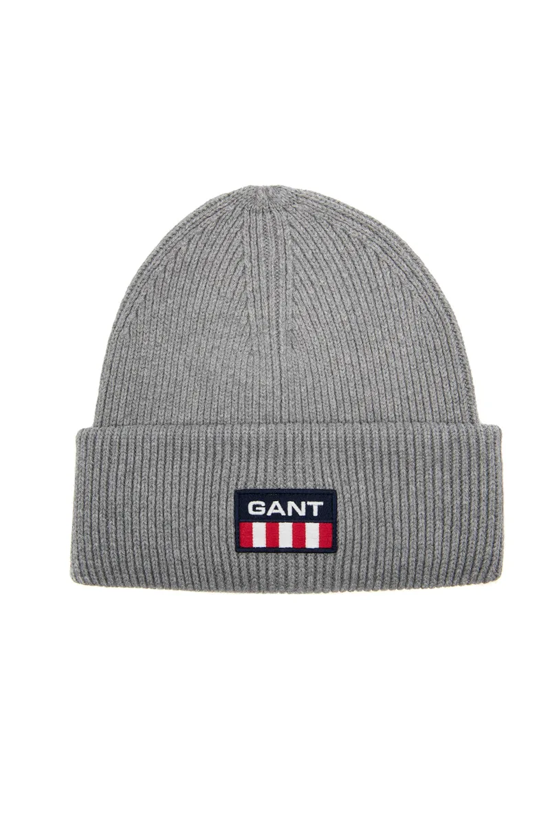 ΠΛΕΚΤΟΣ ΣΚΟΥΦΟΣ UNISEX RETRO SHIELD BEANIE ΓΚΡΙ ΣΚΟΥΡΟ
