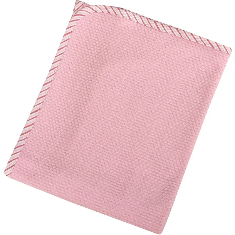 Πάνα Αγκαλιάς Πικέ 80x80 Κόσμος Μωρού 30811 Striped Ροζ 80x80