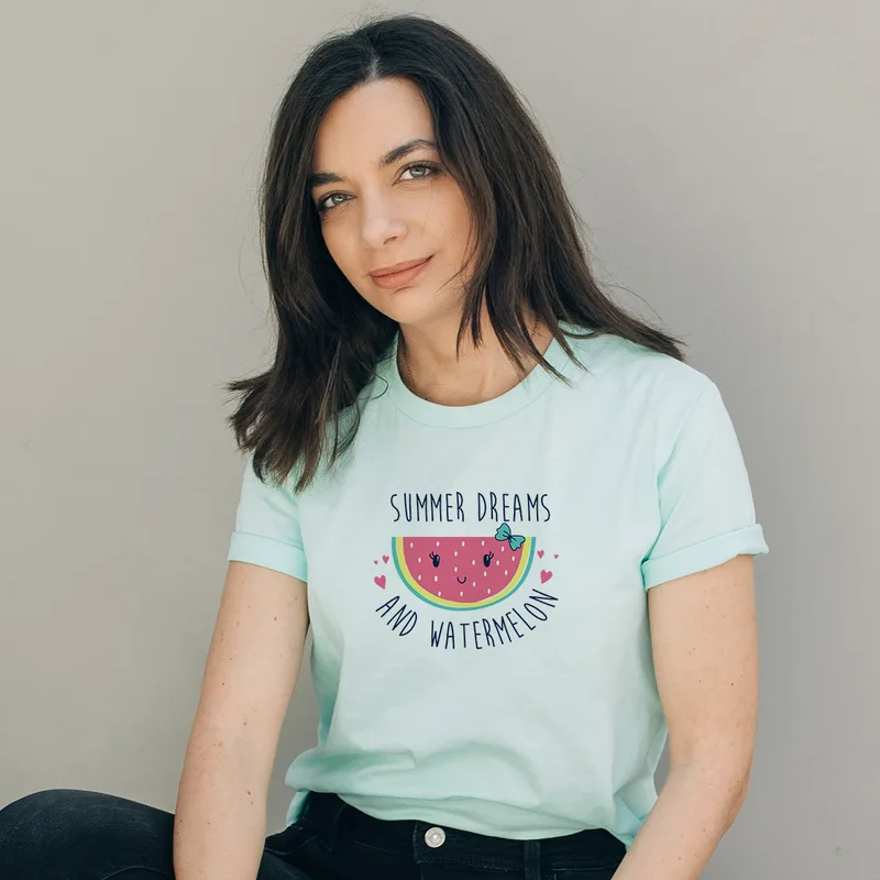 Summer Dreams - Organic Vegan T-Shirt Unisex - Μέντα - S
