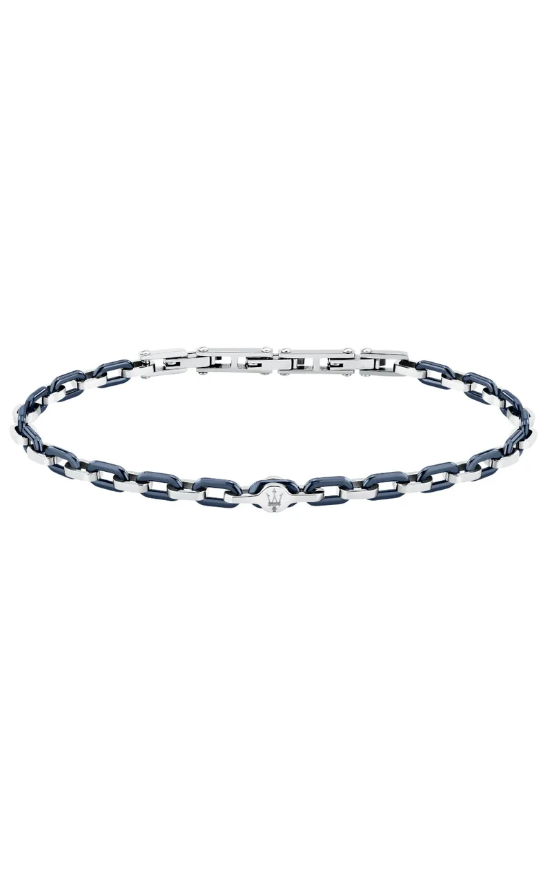 MASERATI CERAMIC JM226ATZ78 Βραχιόλι Δίχρωμο Κεραμικό Με Λογότυπο