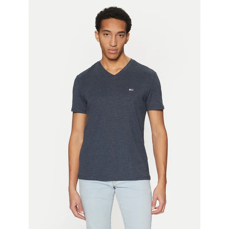 Tommy Jeans T-Shirt Jaspe DM0DM20364 Σκούρο μπλε Slim Fit