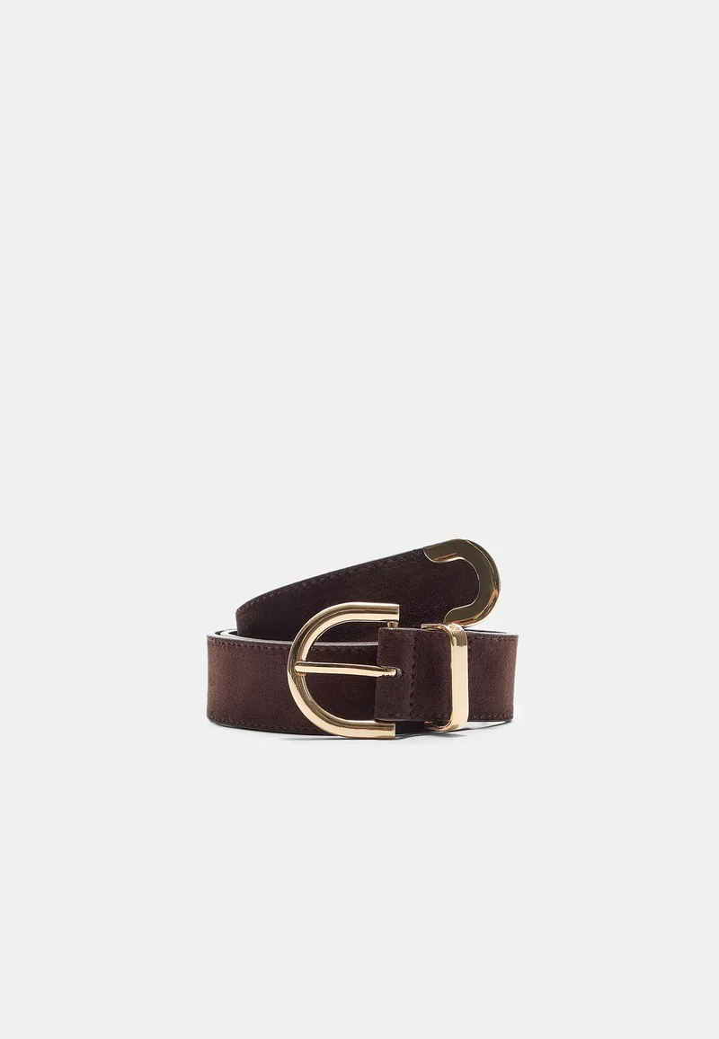 Stradivarius Βασική Ζώνη Με Στρογγυλή Αγκράφα Καμηλό Ανοιχτό 90