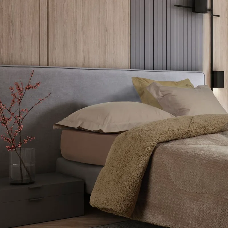 ΚΟΥΒΕΡΤΟΠΑΠΛΩΜΑ ΥΠΕΡΔΙΠΛΟ DAS HOME 1367 TAUPE 220X240CM