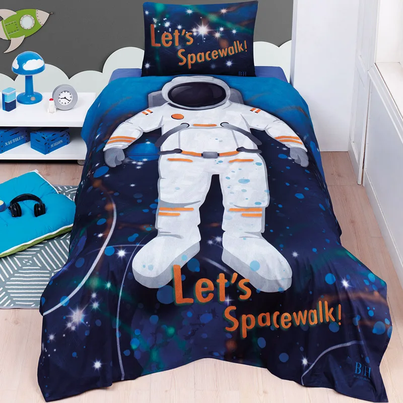 Παπλωματοθήκη Μονή Σετ 170x240 Beauty Home Spacewalk 6227 Blue 170x240