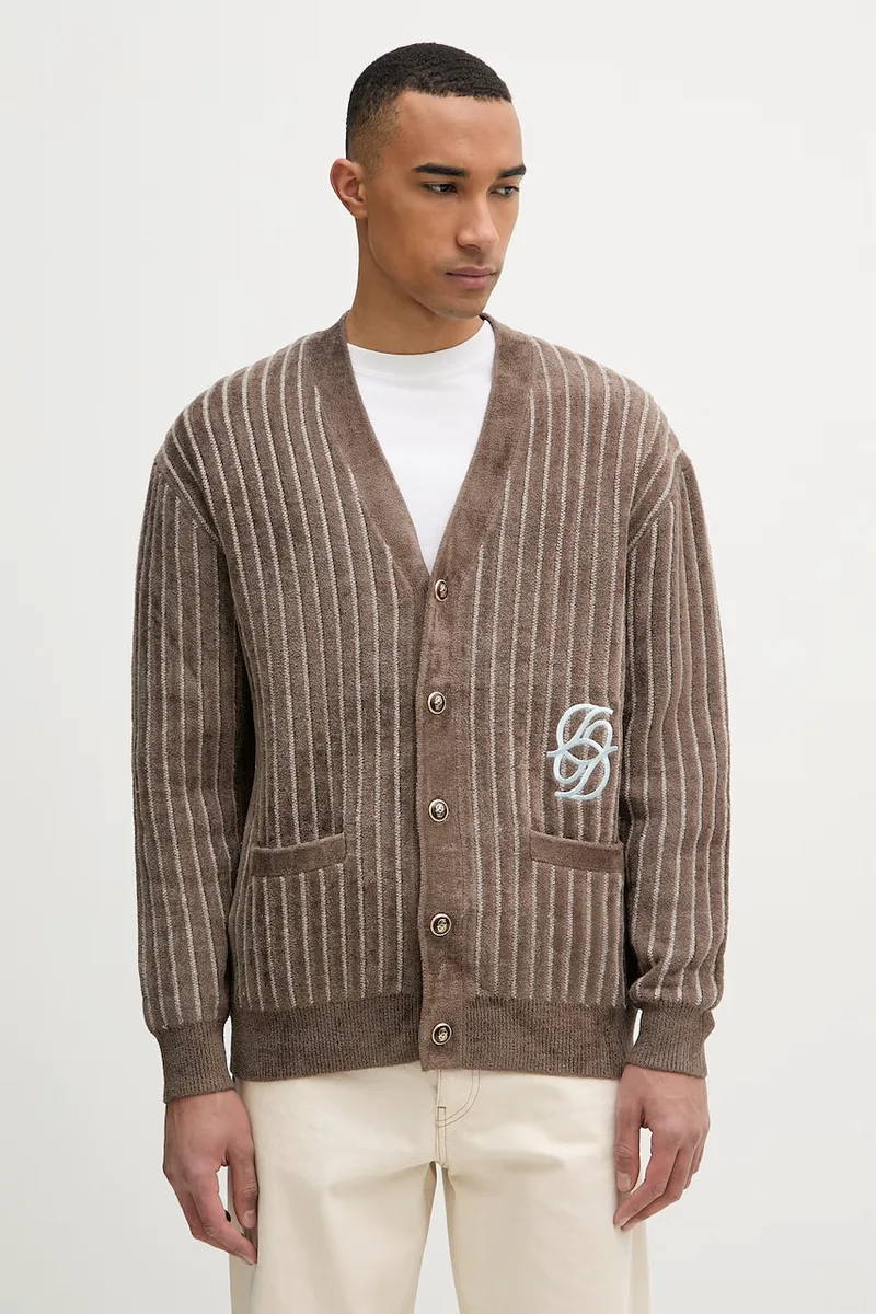 Drôle de Monsieur ζακέτα ανδρική με πρόσμιξη μαλλιού Le Cardigan Monogramme