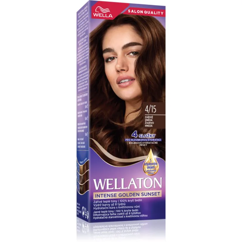 Wella Wellaton Intense Golden Sunset μόνιμη βαφή μαλλιών με έλαιο αργκάν 1 τμχ