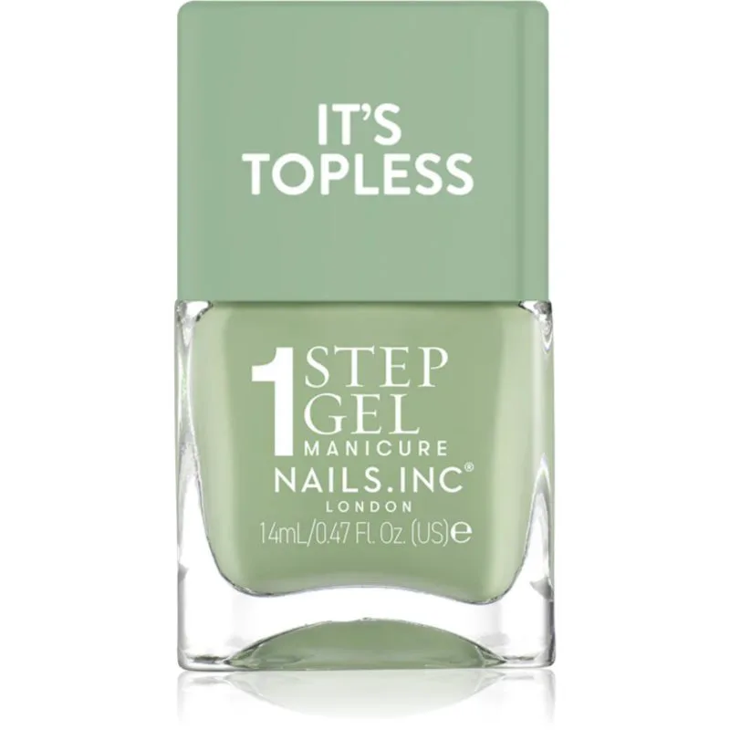 Nails Inc. It’s Topless τζελ βερνίκι νυχιών για μακρόχρονη επίδραση απόχρωση Iris 14 ml