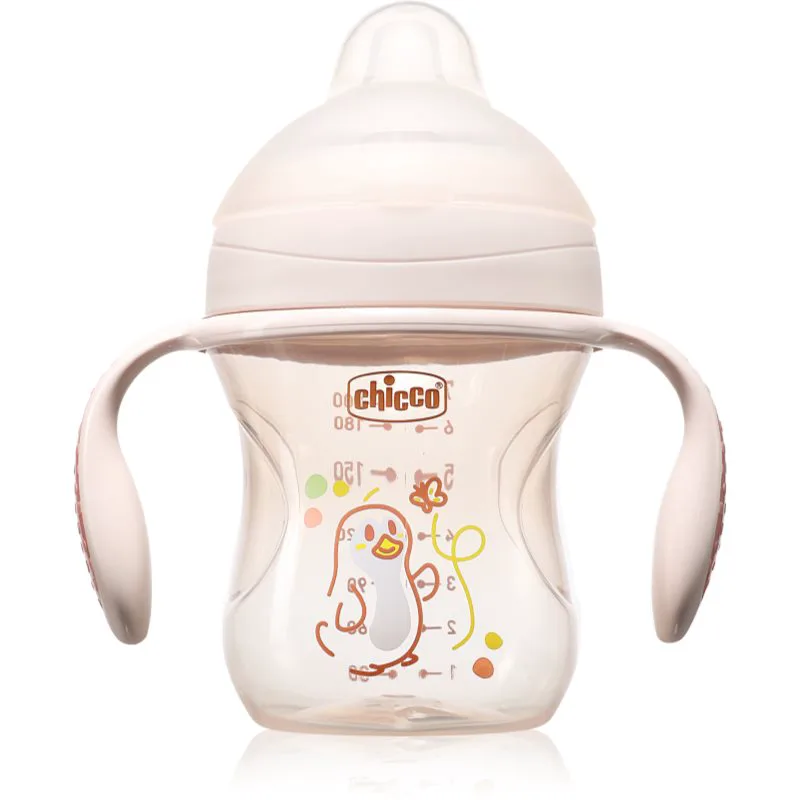 Chicco Transition Cup 4m+ εκπαιδευτικό κύπελλο με λαβές Ροζ 200 ml