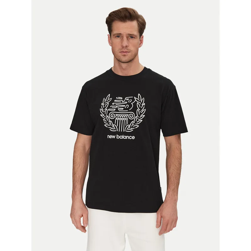 New Balance T-Shirt MT51974 Μαύρο Relaxed Fit