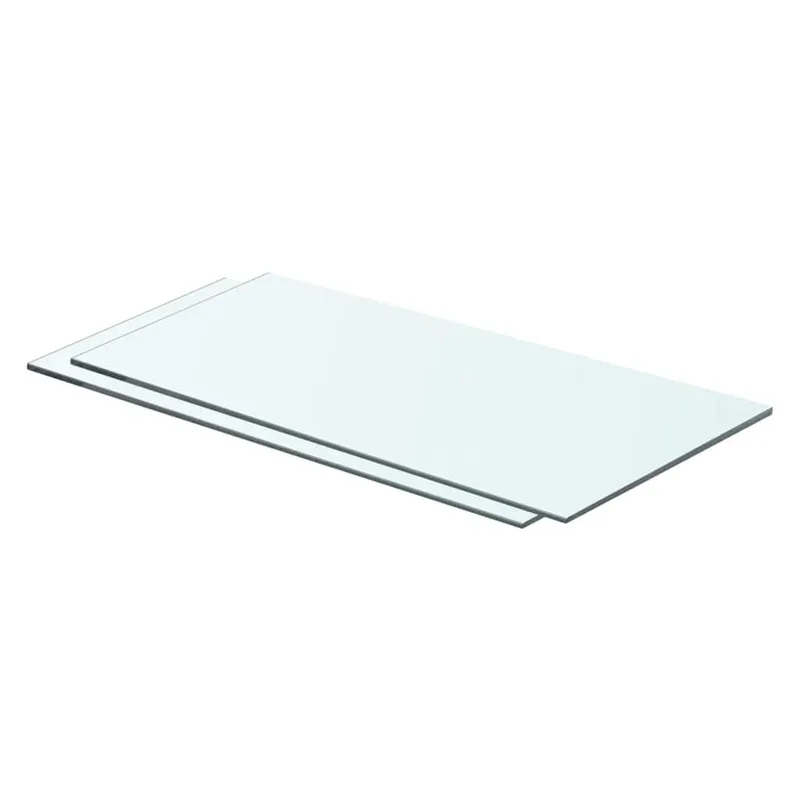 vidaXL Ράφια Πάνελ 2 τεμ. Διάφανα 60 x 25 εκ. Γυάλινα