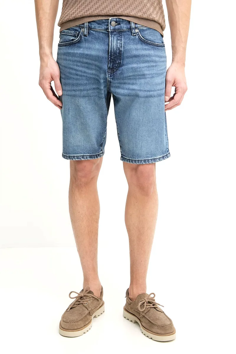 BOSS CASUAL ΒΕΡΜΟΥΔΑ JEANS REGULAR FIT RE.MAINE SHORTS BO ΜΠΛΕ