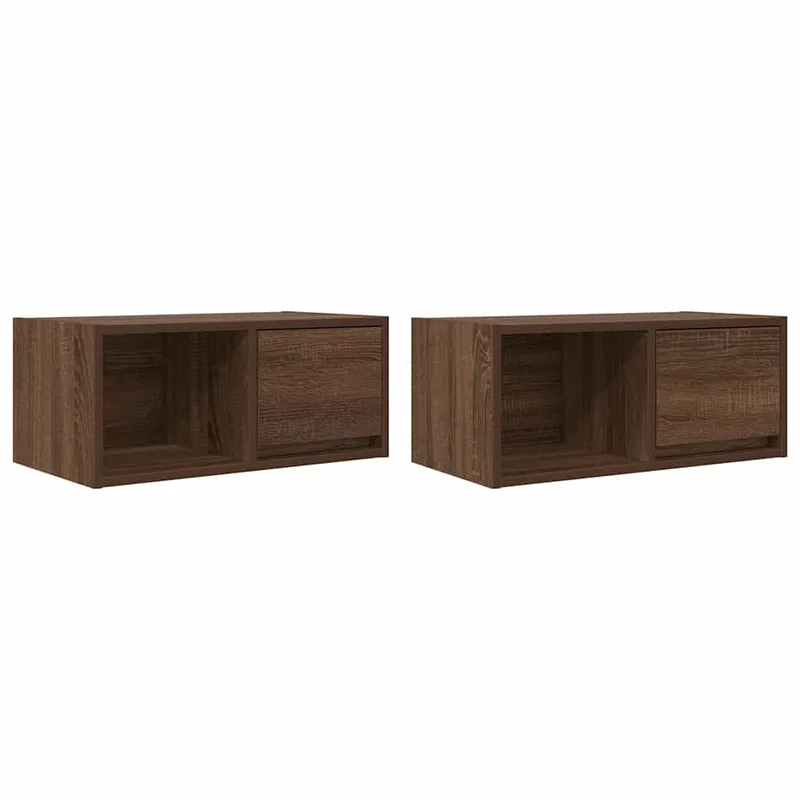 vidaXL Έπιπλα Τηλεόρασης 2 τεμ. 60x31x25,5 εκ. Επεξεργασμένο Ξύλο