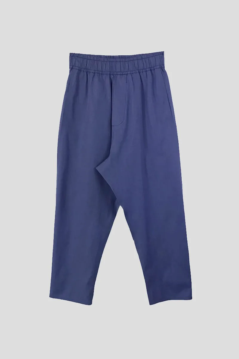 BARBARA ALAN Ανδρικό Μωβ Cropped Straight-Leg Trousers