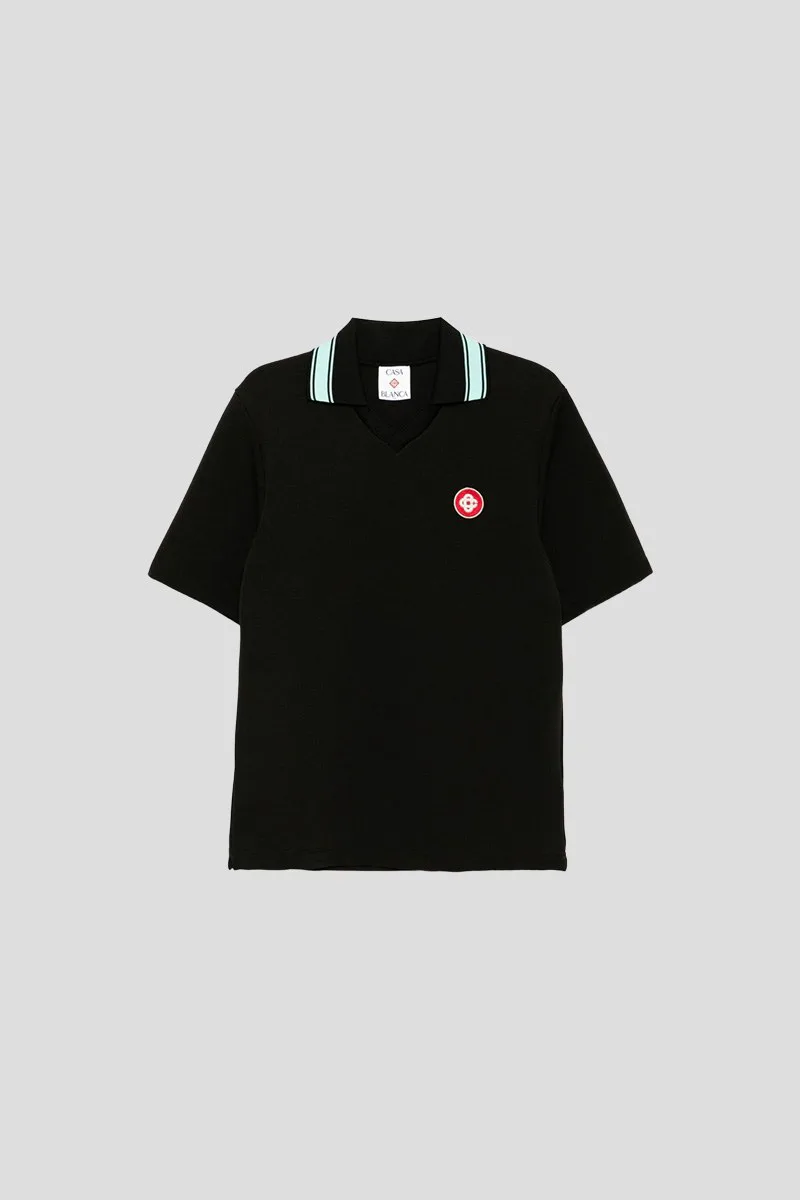 CASABLANCA Ανδρικό Μαύρο Interlock Polo T-Shirt