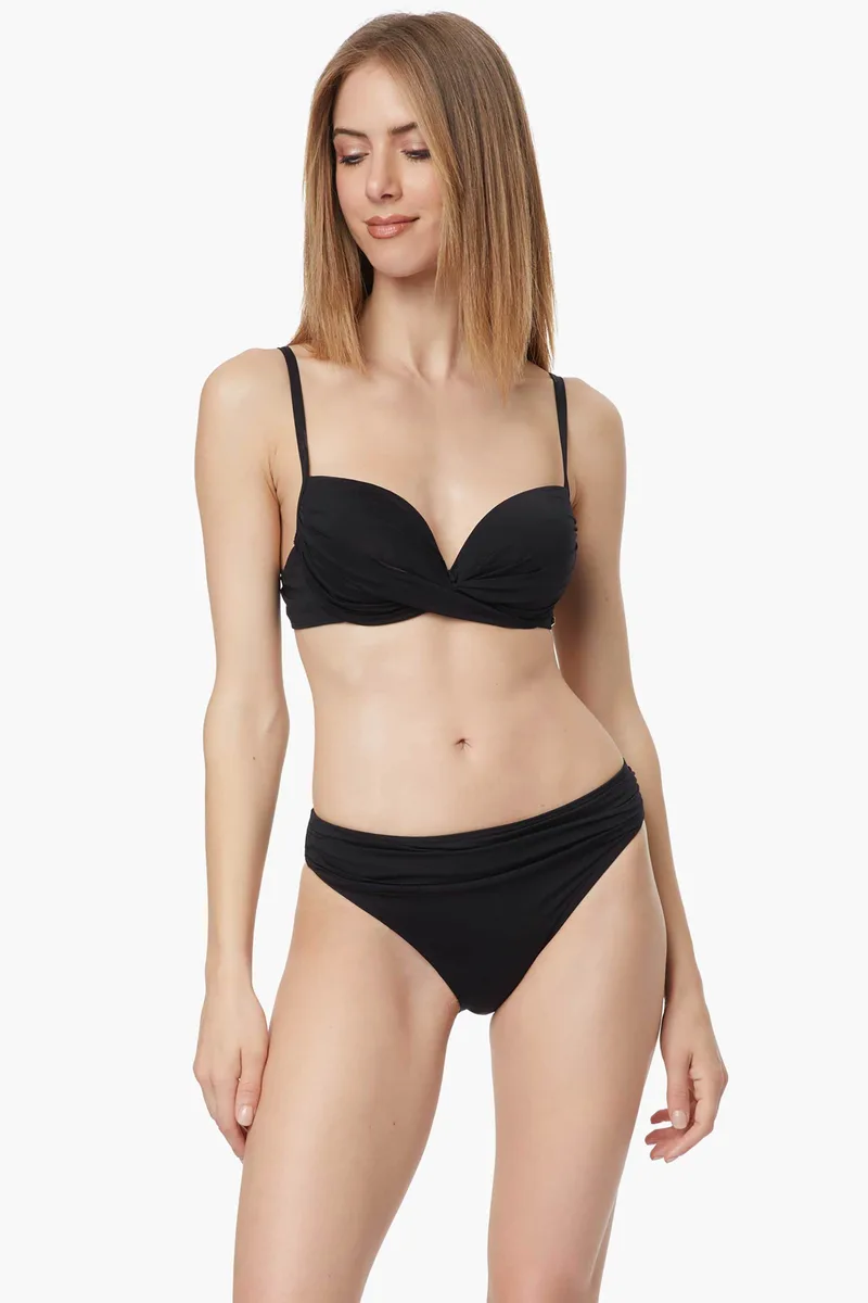 Minerva γυναικείο μαγιό μπικίνι σλιπ μονόχρωμο "Soft Rio Basic" - 90-90360-005-045 Μαύρο