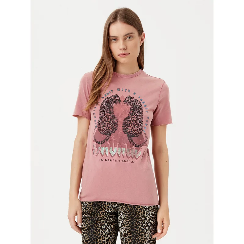 ONLY T-Shirt Lucy 15307412 Ροζ Regular Fit