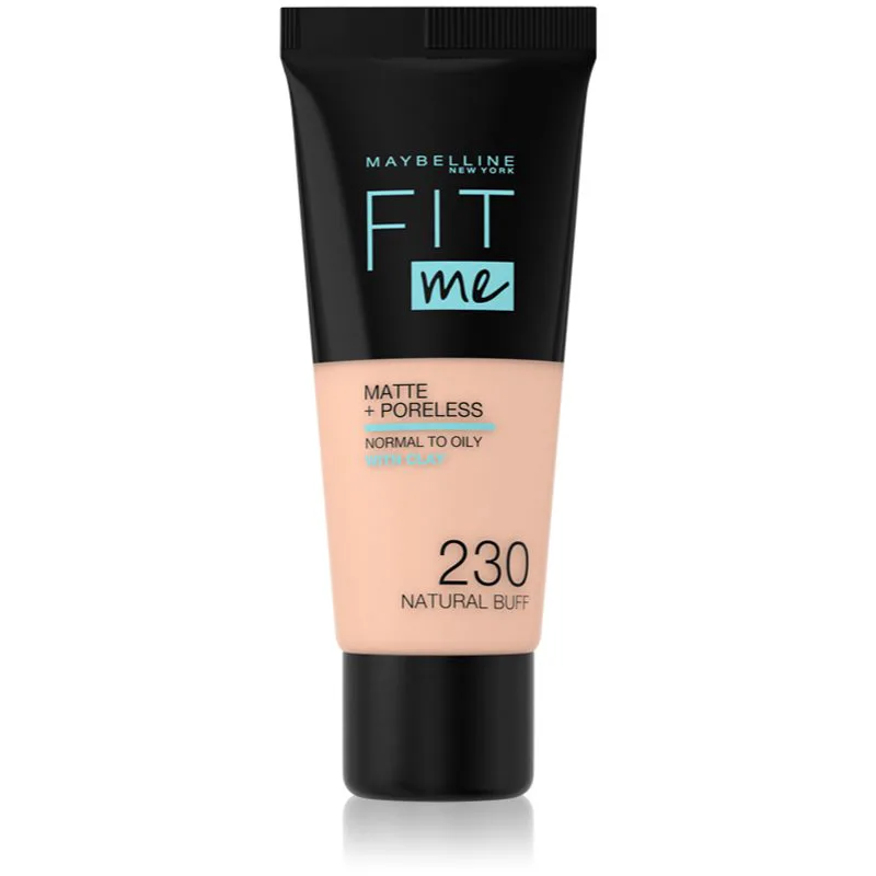 MAYBELLINE NEW YORK Fit Me! Matte+Poreless Ματ μεικ απ για κανονική προς λιπαρή επιδερμίδα απόχρωση 230 Natural Buff 30 ml